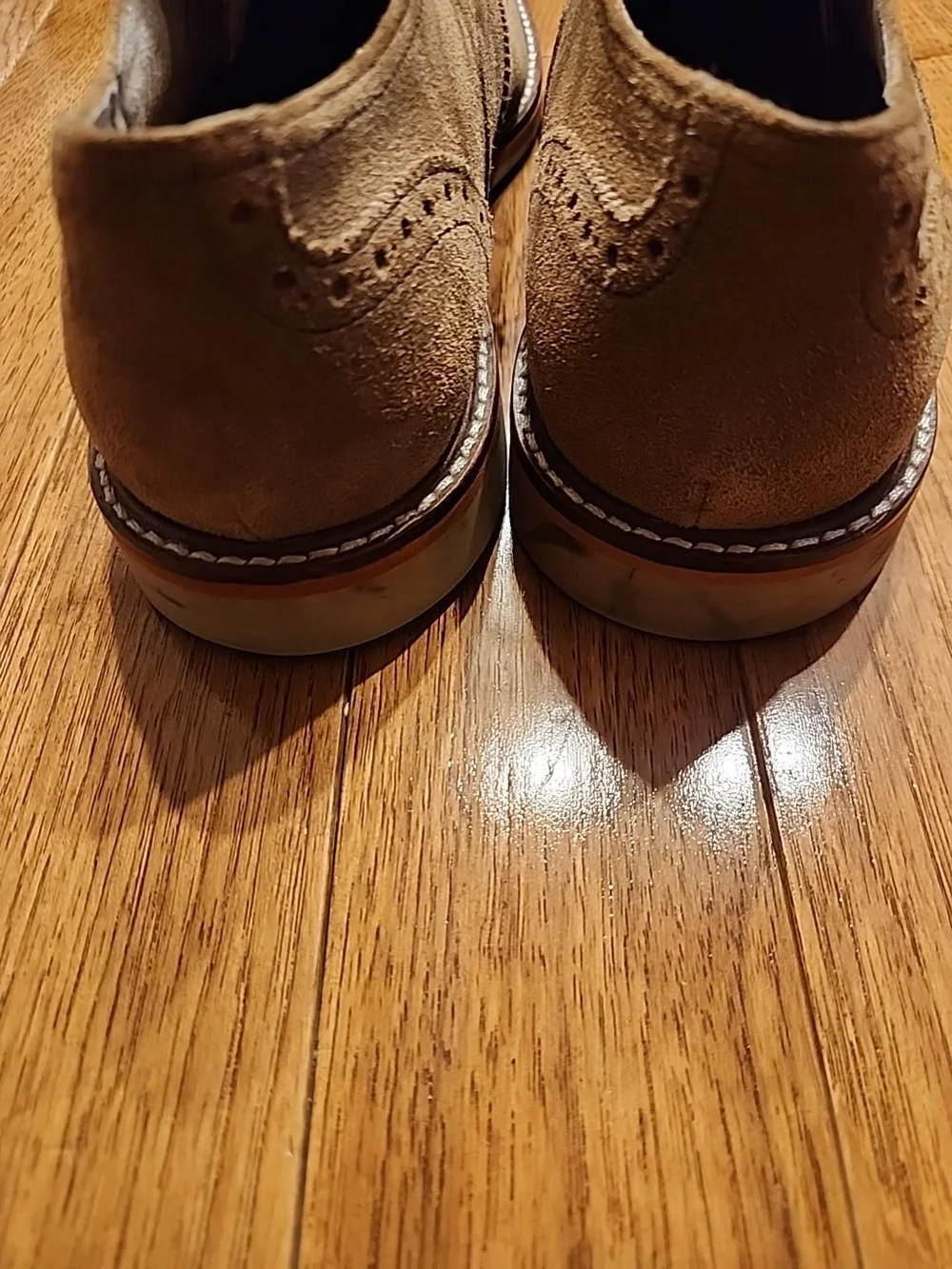 Banana Republic Brown Suede Wingtip Lace-Up Loafers Size 10